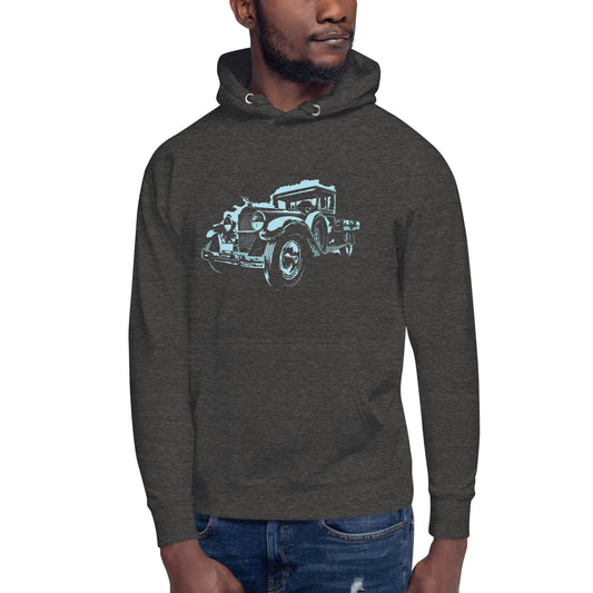 Hoodie, Unisex Premium, Grizzled Truck Design by Lit Strix