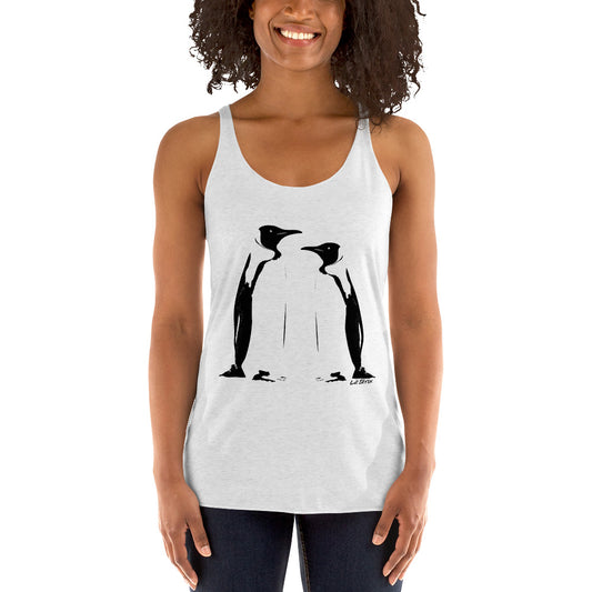 Women's Racerback Tank, Penguins Design by Lit Strix